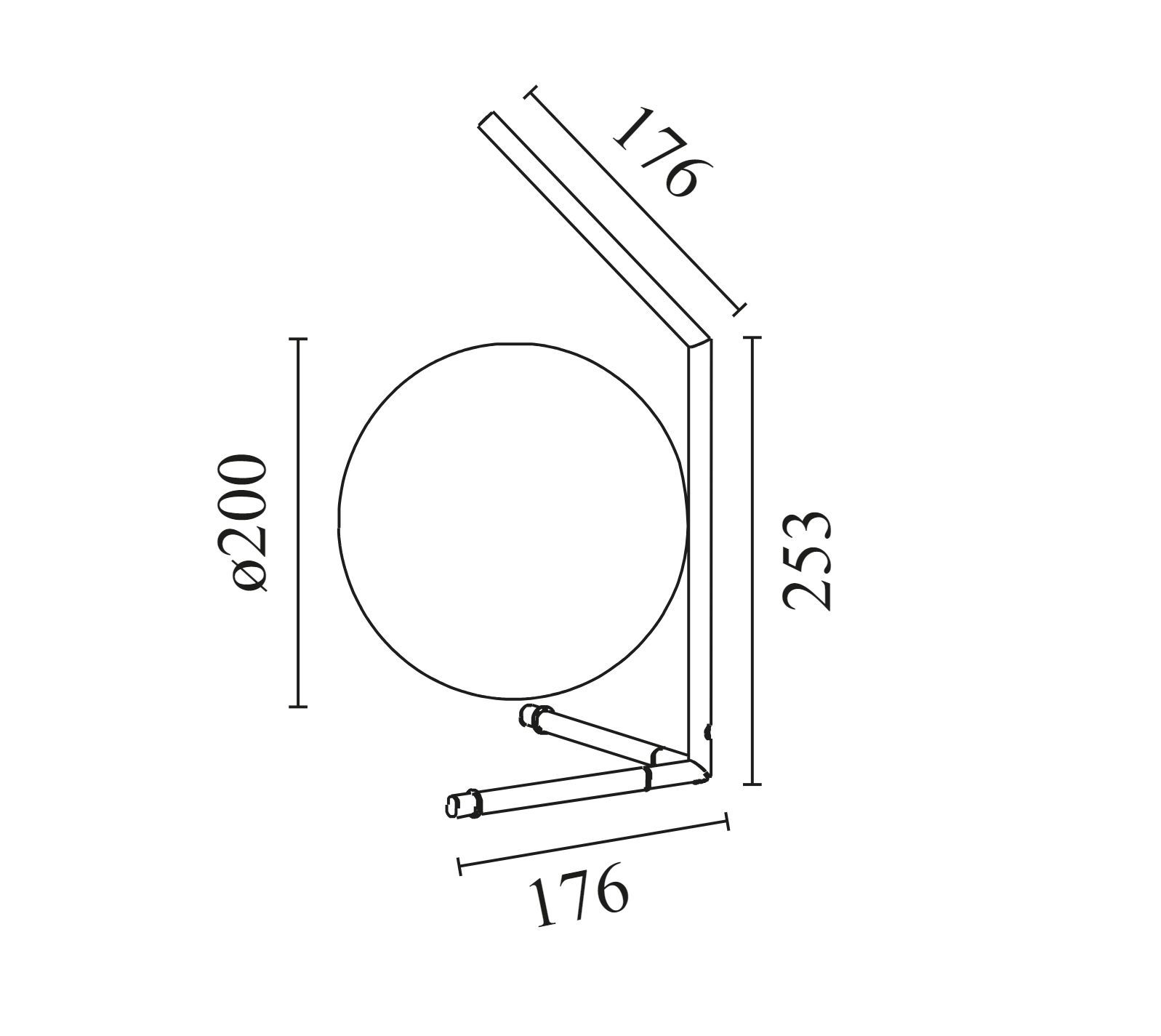 Настольная лампа из дутого стекла с позолоченным основанием 24K Flos IC Lights ARCH-00052533 - Вид №3