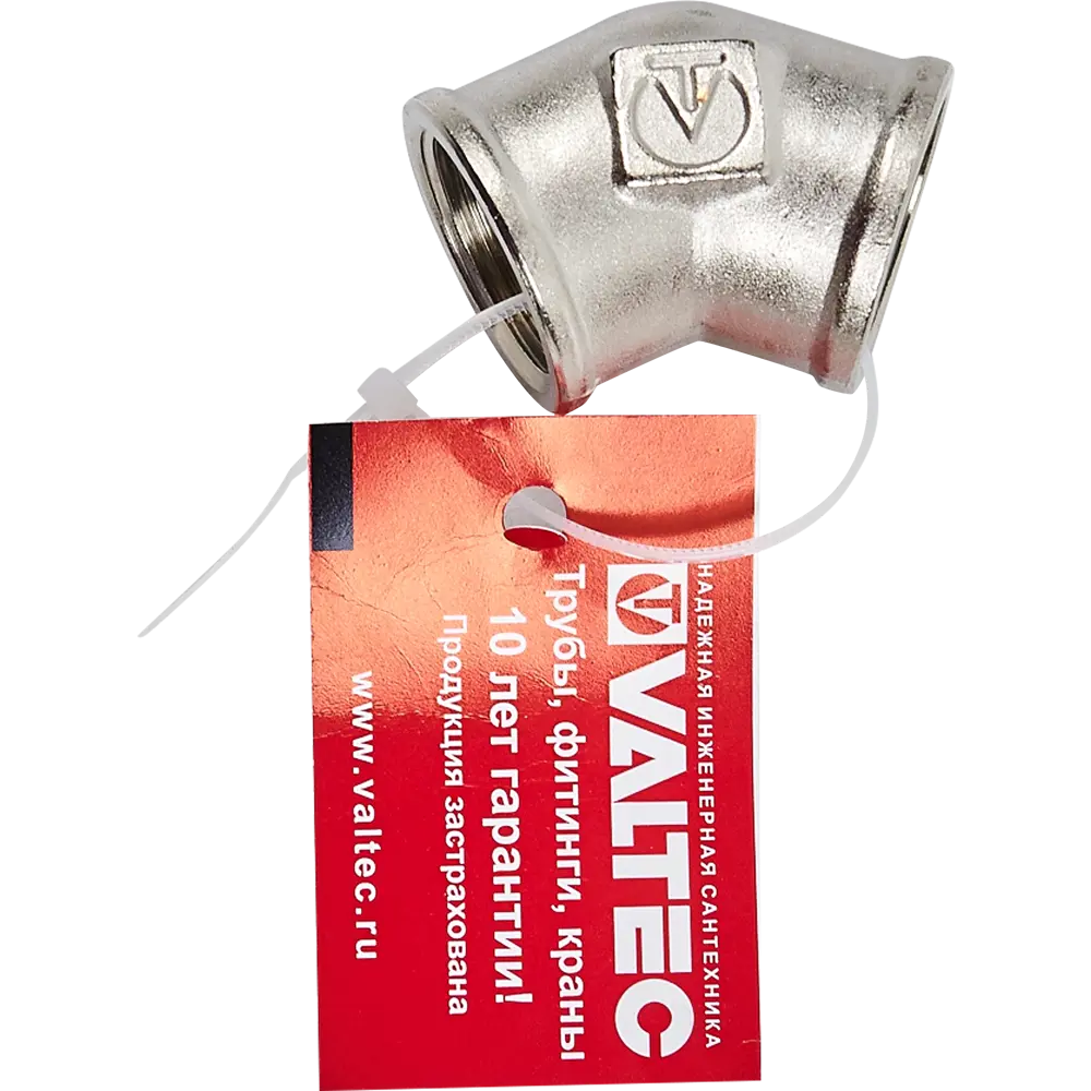 Угол 45° Valtec 3/4" ВР мм никелированная латунь S09110005 STLM-2090493 - Вид №2