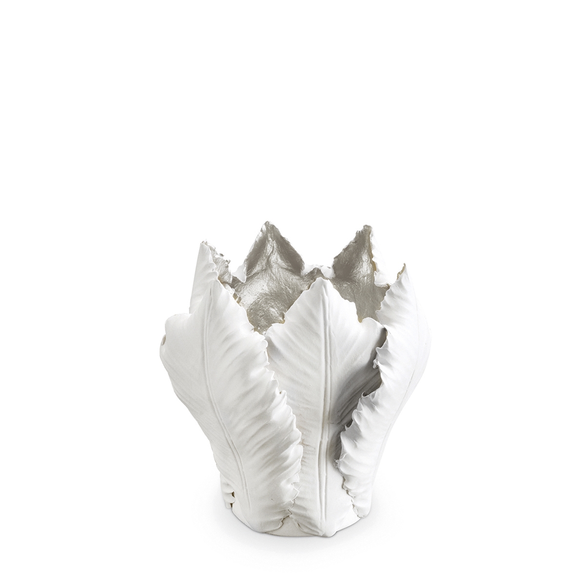 300049,19 ABHIKA ПОДСВЕЧНИК ТЮЛЬПАН WHITE/SILVER 300049.19 - Вид №1