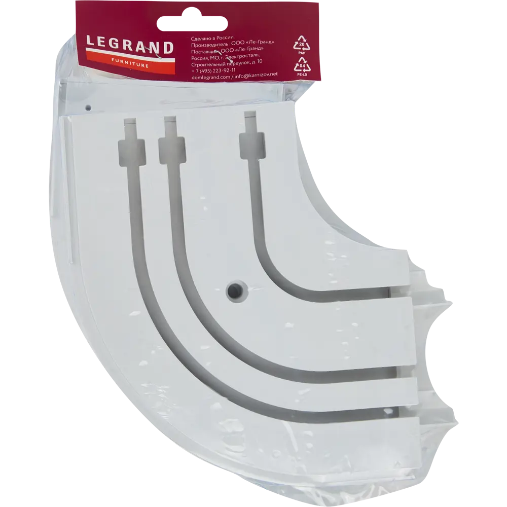 Соединитель поворотный для шины трехрядный Domlegrand пластик цвет белый 2 шт STLM-2033359 - Вид №2