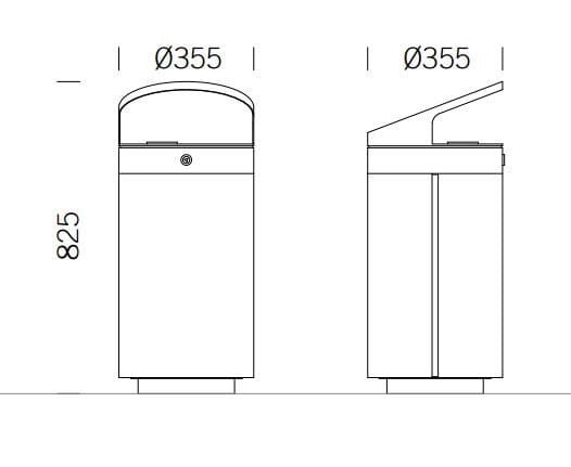 Держатель для мусора из нержавеющей стали с крышкой BENKERT BANKE мусорное ведро ARCH-00137339 - Вид №2