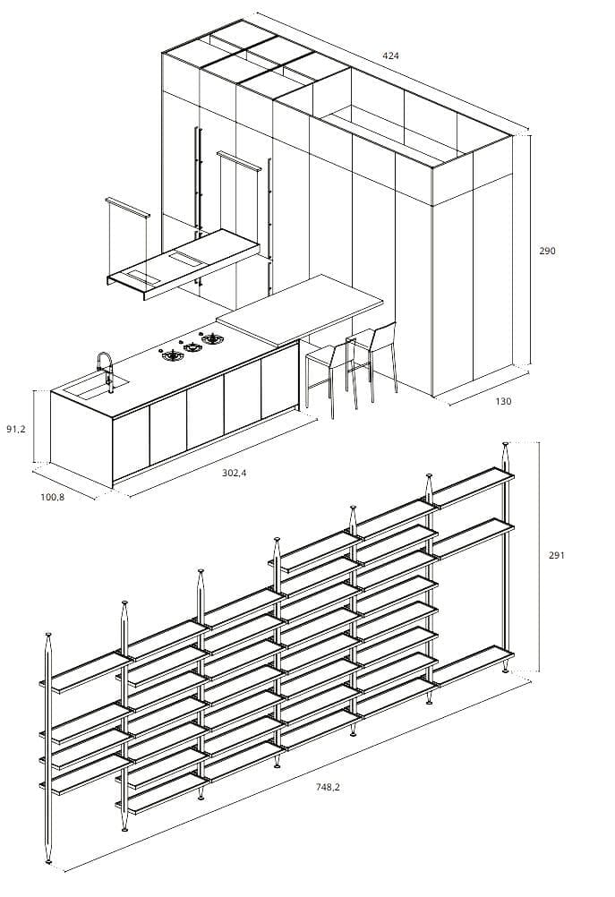 Встроенная кухня Febal Casa Origina ARCH-00145463 - Вид №30