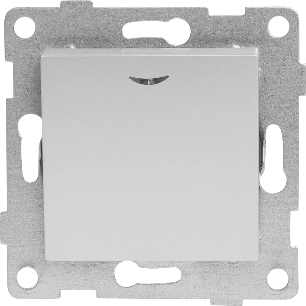 GUSI Electric — встраиваемый выключатель с индикацией в серебристом исполнении 83864225 Ugra STLM-0045160 - Вид №1