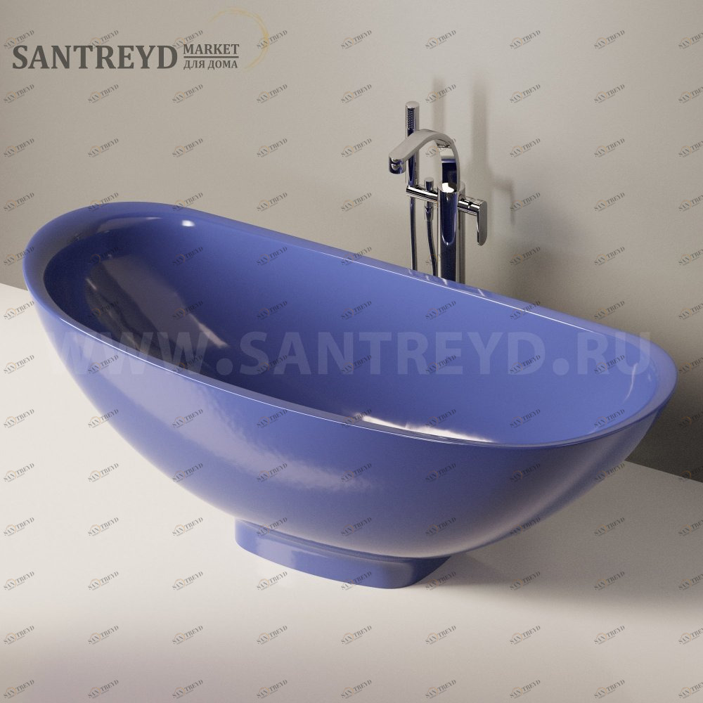 Ванна свободностоящая IOS синяя Ceramica Flaminia IO e SI IO70SM5003