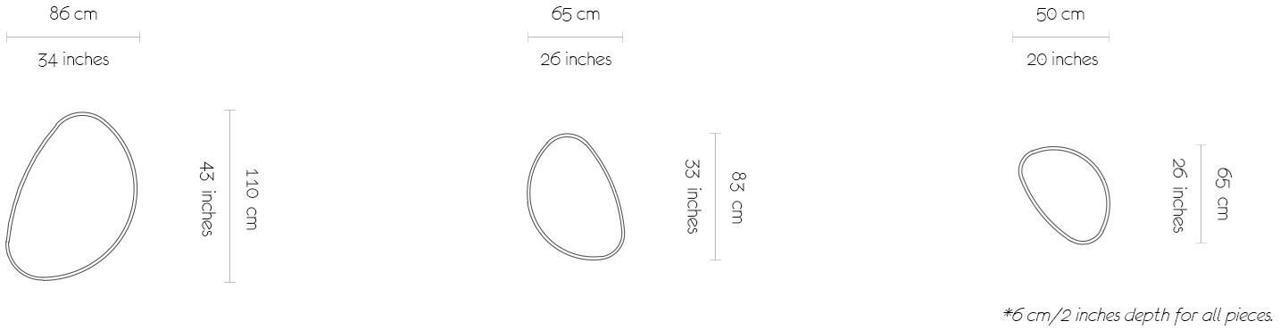 MORADA Зеркало с настенной рамой  Pebble mir  - Вид №1