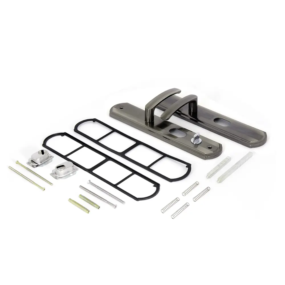 Ручка дверная входная на планке 50 левая, цвет серебристый PALLADIUM STLM-2144101 - Вид №1