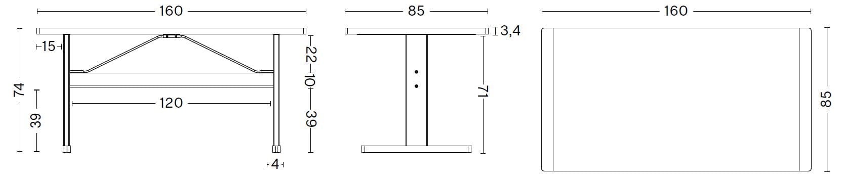 Прямоугольный стол из шпона Hay дорожки ARCH-00059990 - Вид №25