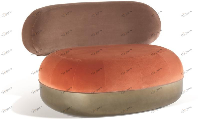 JCP UNIVERSE Бархатное кресло Belmer sun-id-1400524