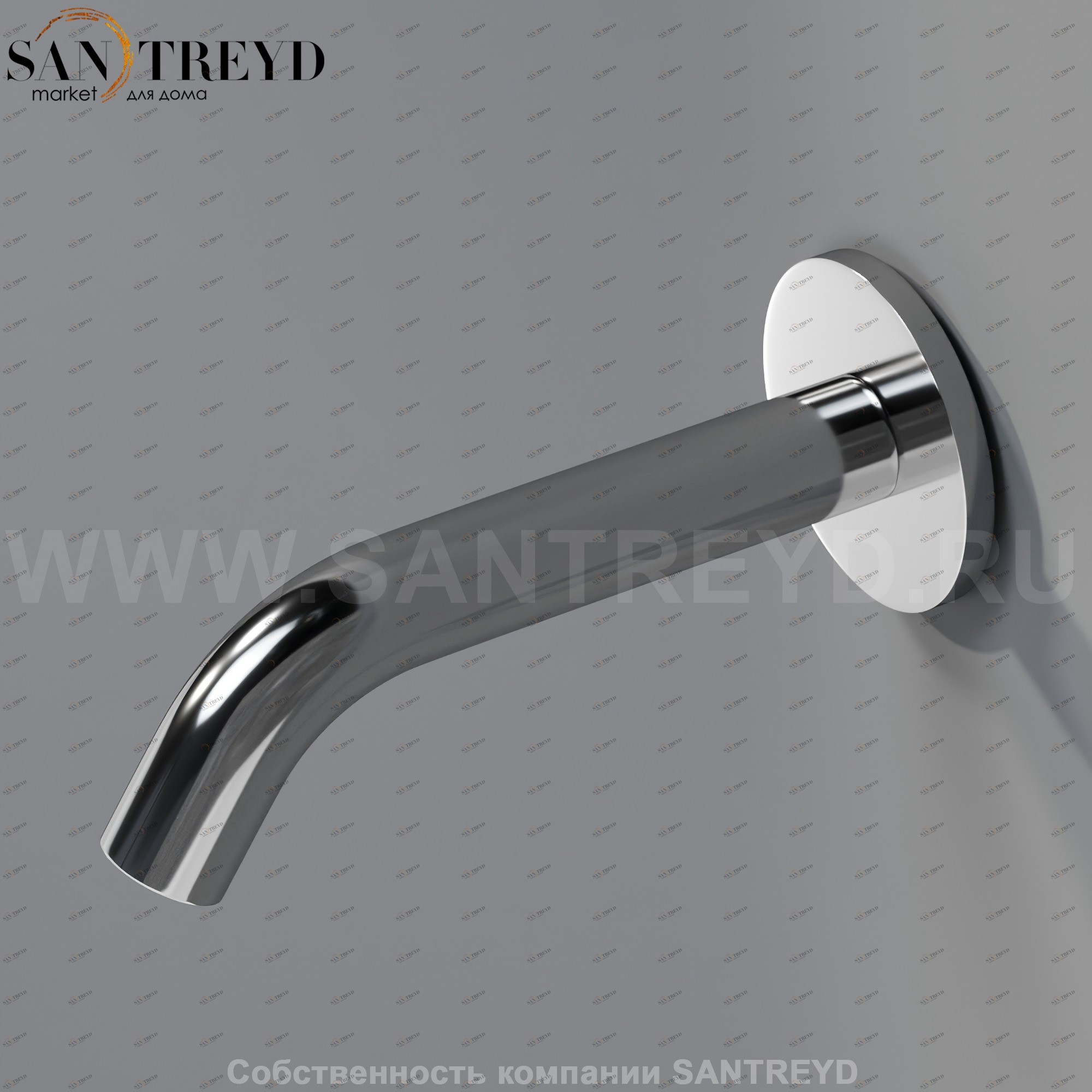 Настенный смеситель 15 см MET032S FEZ для раковины хромированный Agape MET032RS