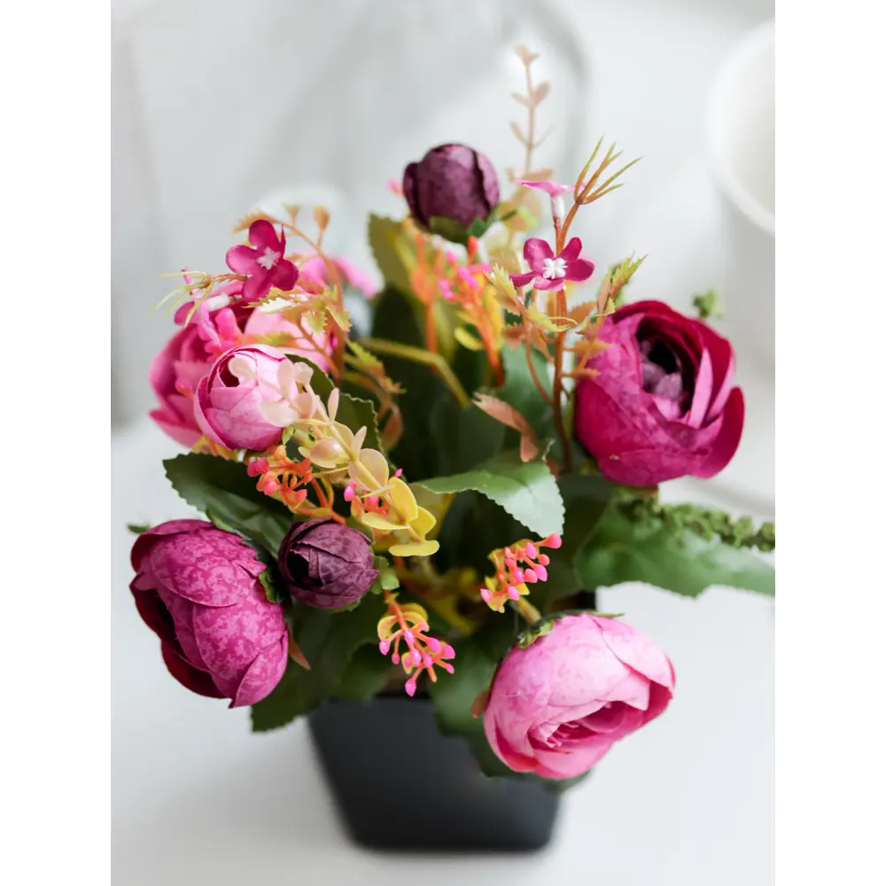 89356241 Искусственное растение в горшке камелия h30 см цвет малиновый STLM-0963512 Santreyd  - Вид №3