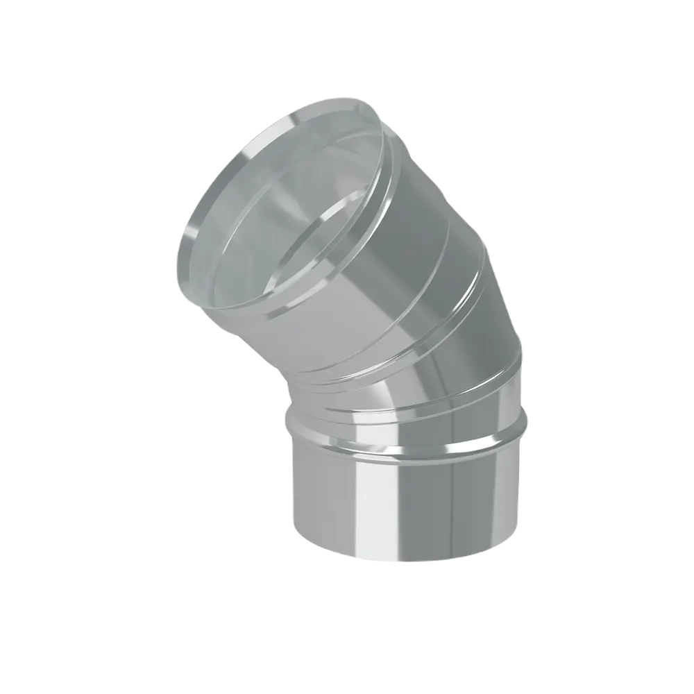 Отвод для круглых воздуховодов Corax ф200 мм 45 градусов КОРАКС STLM-2117928