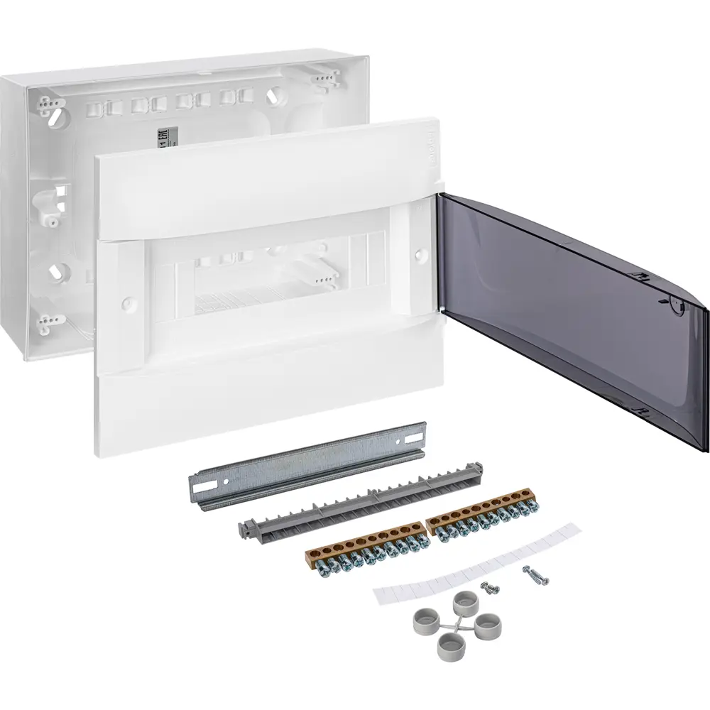 Щит распределительный навесной Legrand Practibox S 12 модулей IP40 пластик цвет дымчатый STLM-2011527 - Вид №2