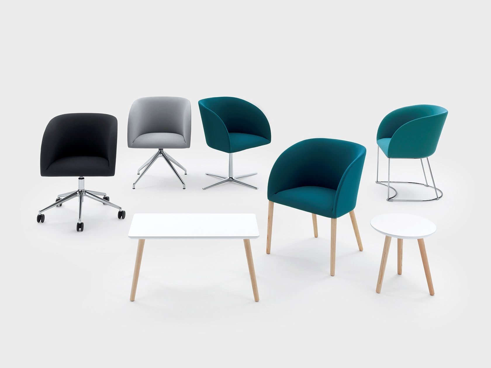 4 спицы подлокотник ткань операционный офис стул Viganò Milly ARCH-00115247