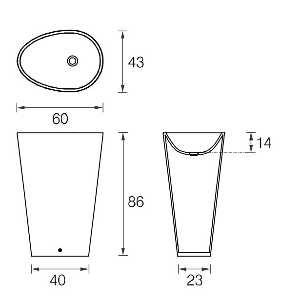 Body white Mastella  Раковина  - Вид №1