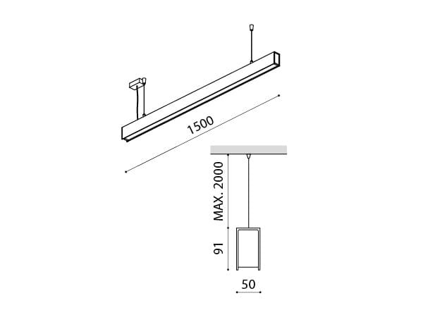 Алюминиевый светодиодный подвесной светильник Arkoslight Fifty + Suspension ARCH-00032986 - Вид №4