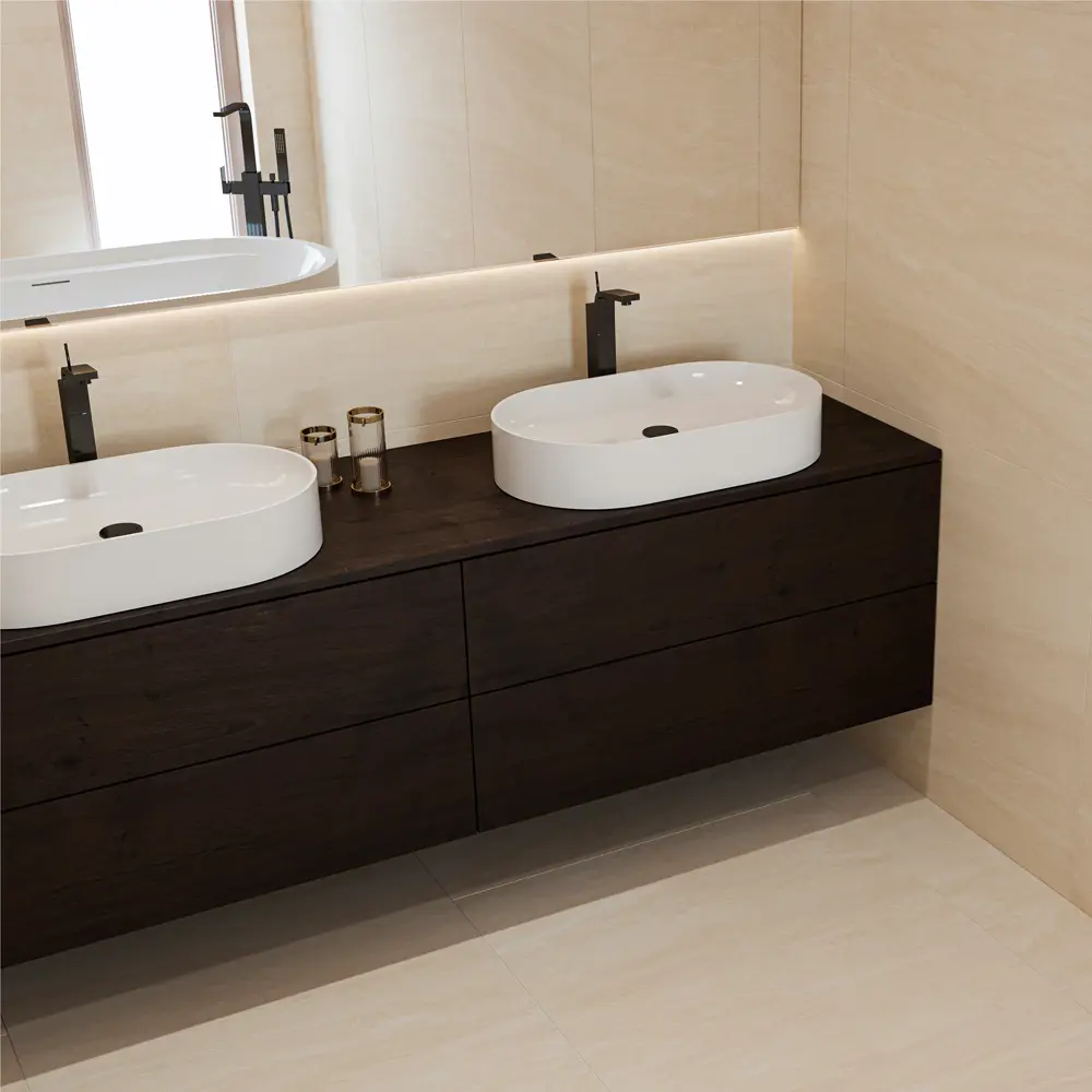 Глазурованный керамогранит Abgres Travertin 80x80 см 1.92 м² матовый цвет бежевый Santreyd STLM-2141967 - Вид №3