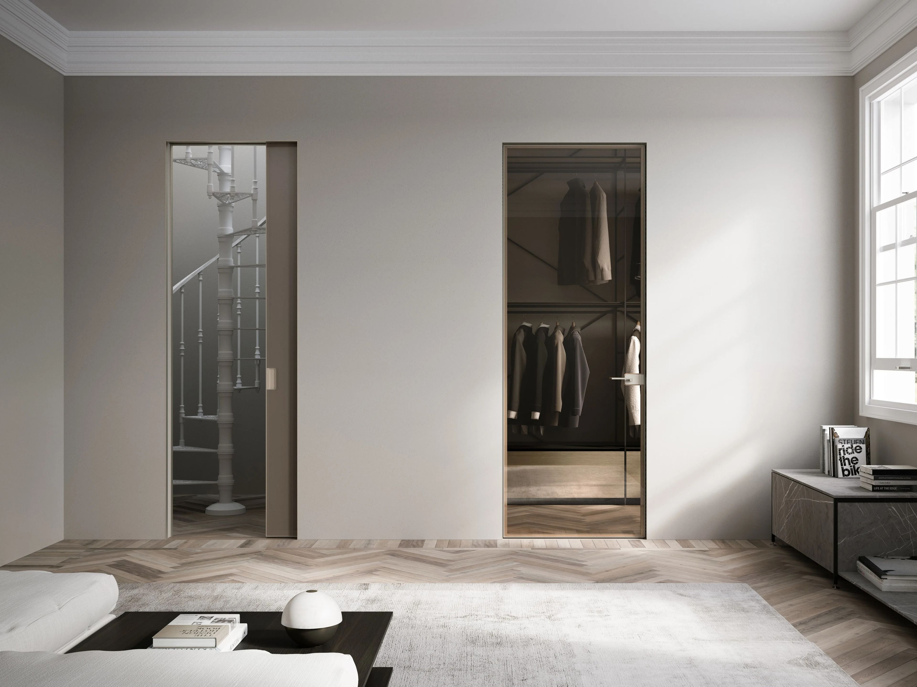 Раздвижные двери интерьер стены ADL квартира ARCH-00093684