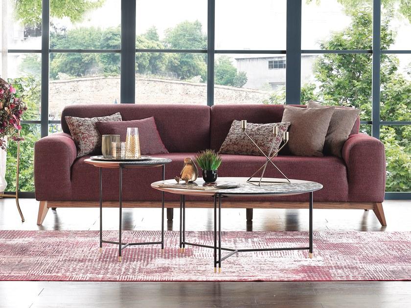 Enza Home Круглый деревянный журнальный столик Netha sun-id-1455408 - Вид №2