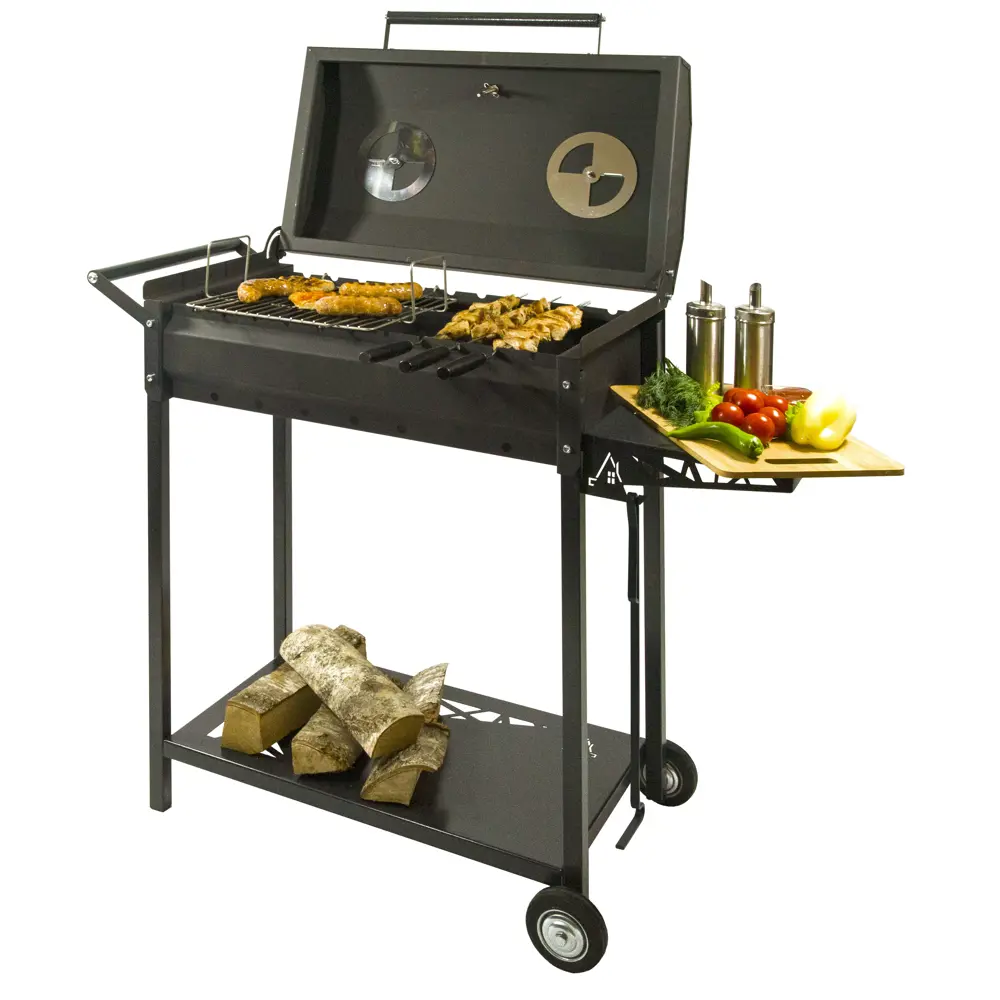 Мангал-Барбекю Дачный сезон Кёльн К-60 102x48x92 см сталь черный Santreyd STLM-2148089 - Вид №7