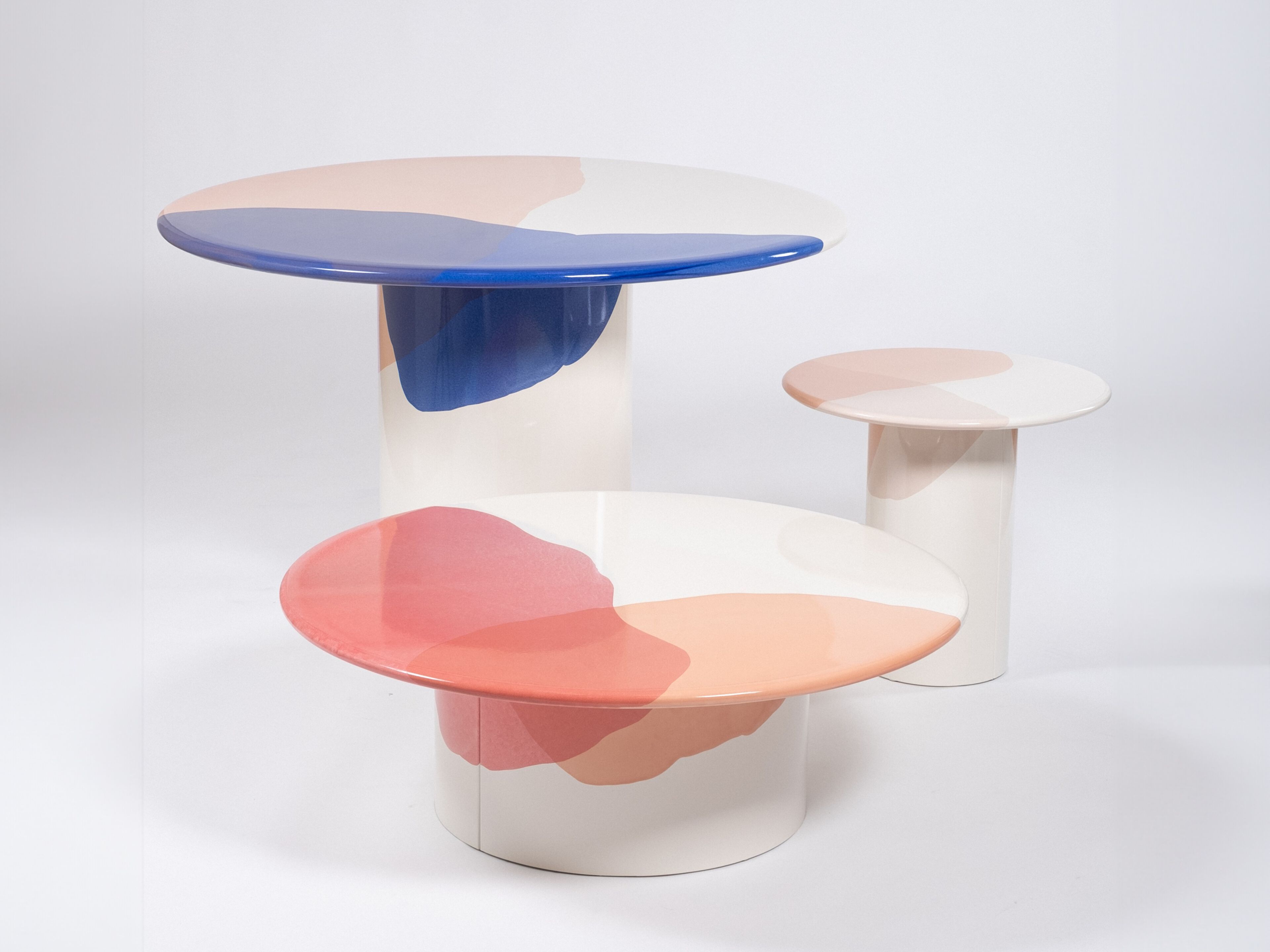 Круглый обеденный стол из эмалированной стали Patrick Jouin Edition Drop ARCH-00094162 - Вид №1