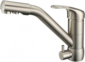 Смеситель ZorG Clean Water ZR 400 KF-12 SATIN для кухонной мойки, сталь