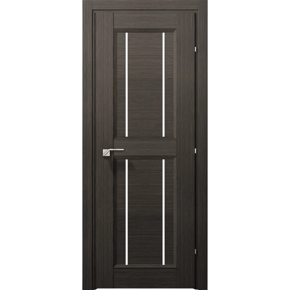 Дверь межкомнатная Саратога остеклённая ламинация цвет чёрный дуб 70x200 см (с замком) 82270619 STLM-2037073 КРАСНОДЕРЕВЩИК  - Вид №1