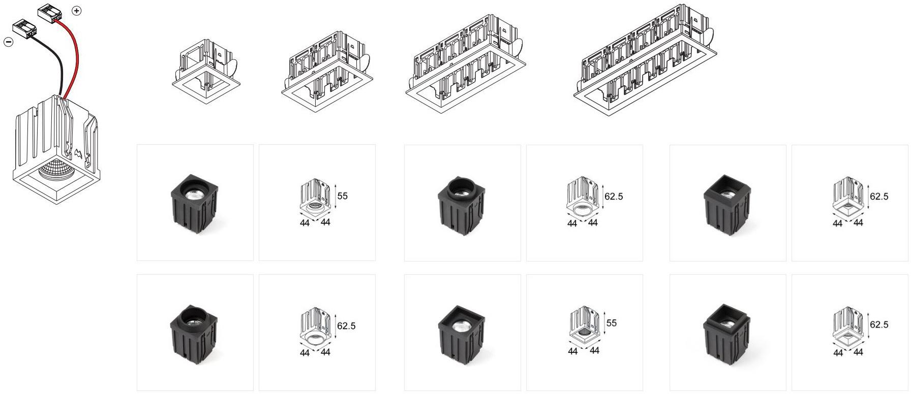 Modular Lighting Instruments Многофункциональный встраиваемый светодиодный светильник Qbini sun-id-1425239 - Вид №15
