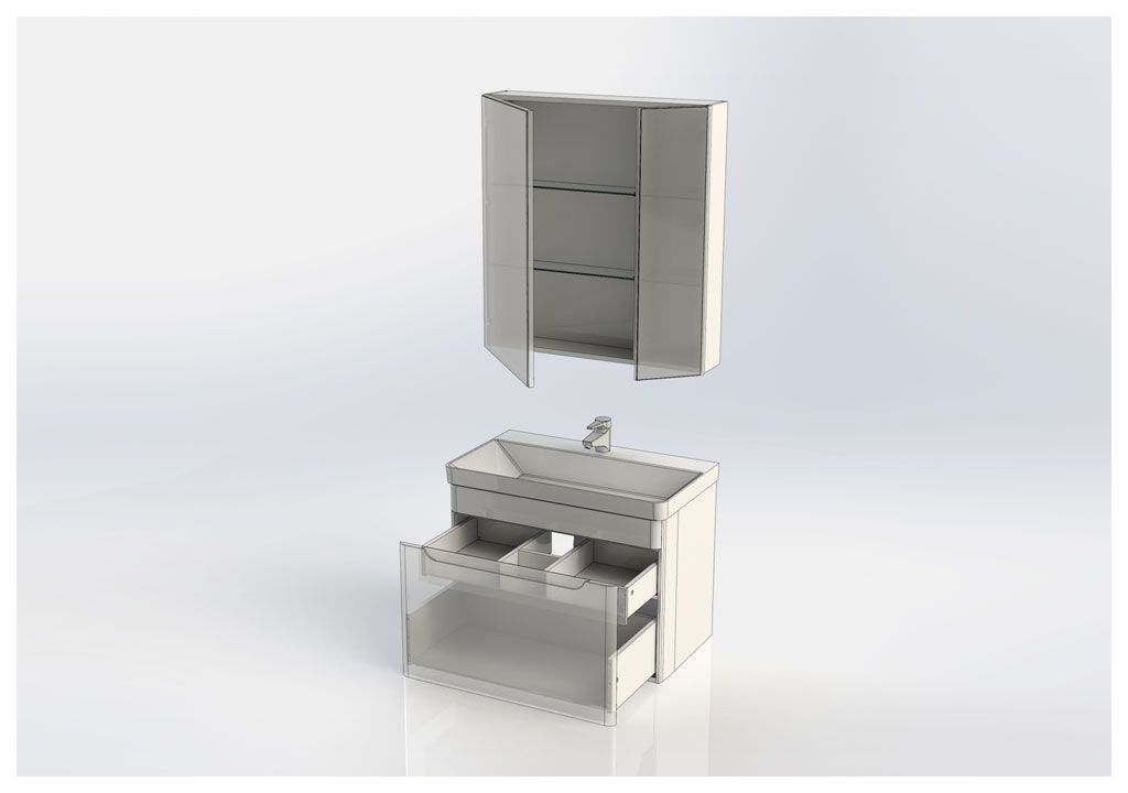 Мебель для ванной Aquanet София 80 белый 00203650 - Вид №4