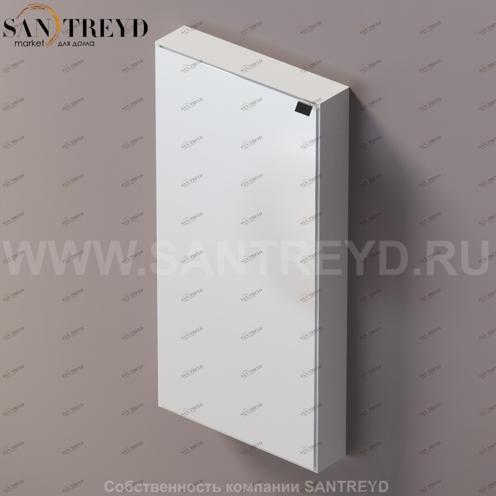 Agape 4x4 Шкаф с зеркалом 120 см в коробе из крашеного алюминия белый A4X4291HZ