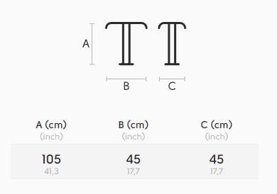 Высокий круглый металлический стол Midj плиссе ARCH-00111984 - Вид №2