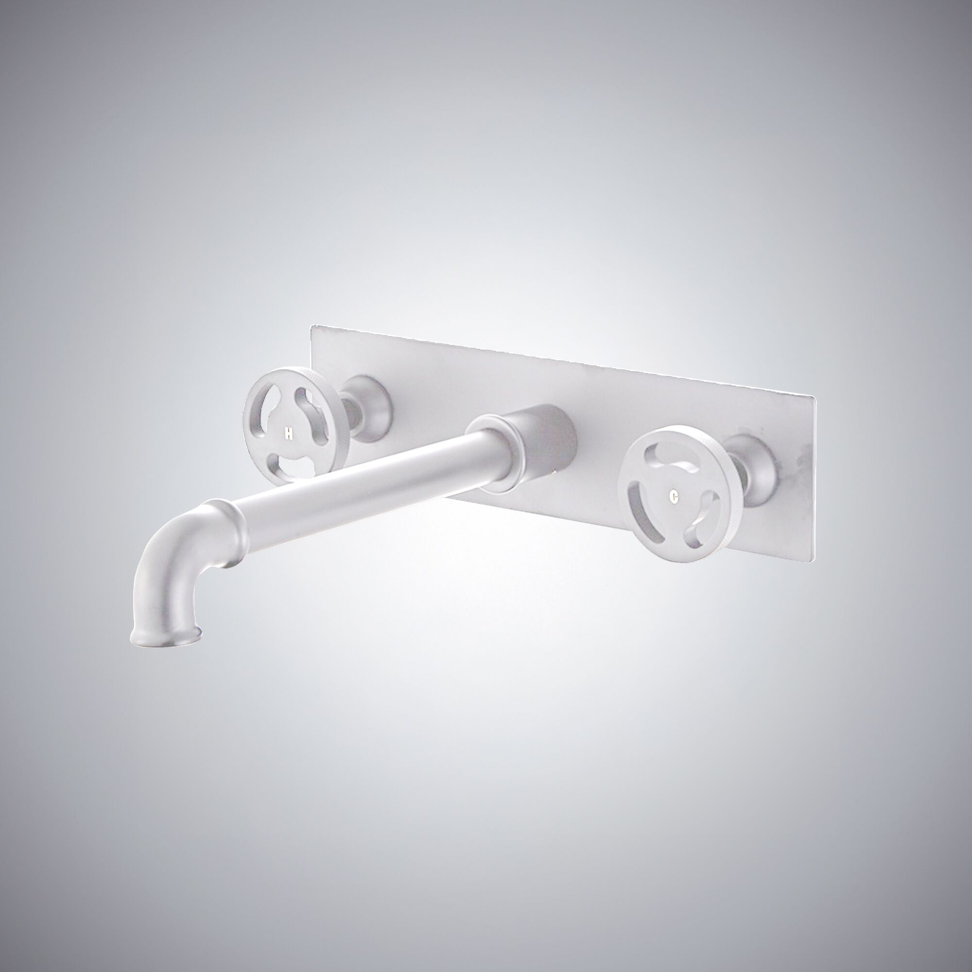 Настенный смеситель для раковины с 3 отверстиями и пластиной Fontana Showers AMANTEA ARCH-00148733 - Вид №2