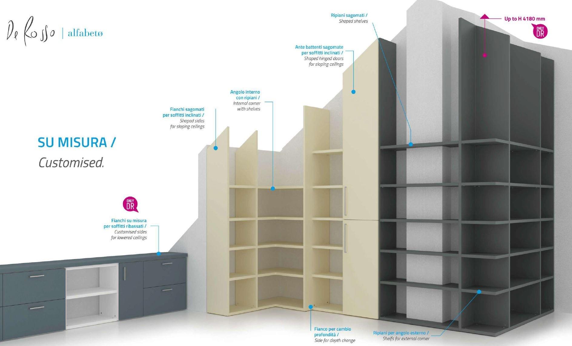 De Rosso Шкаф-купе с распашными дверцами из нпл Alfabeto sun-id-1363044 - Вид №18