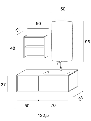 Summit 2.0 – 03 Mastella  Summit 2.0  Комплект мебели для ванной - Вид №3