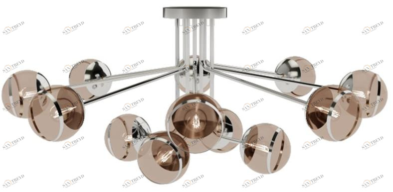 Jetclass Потолочный светильник из нержавеющей стали и стекла Bubbles Obb414 