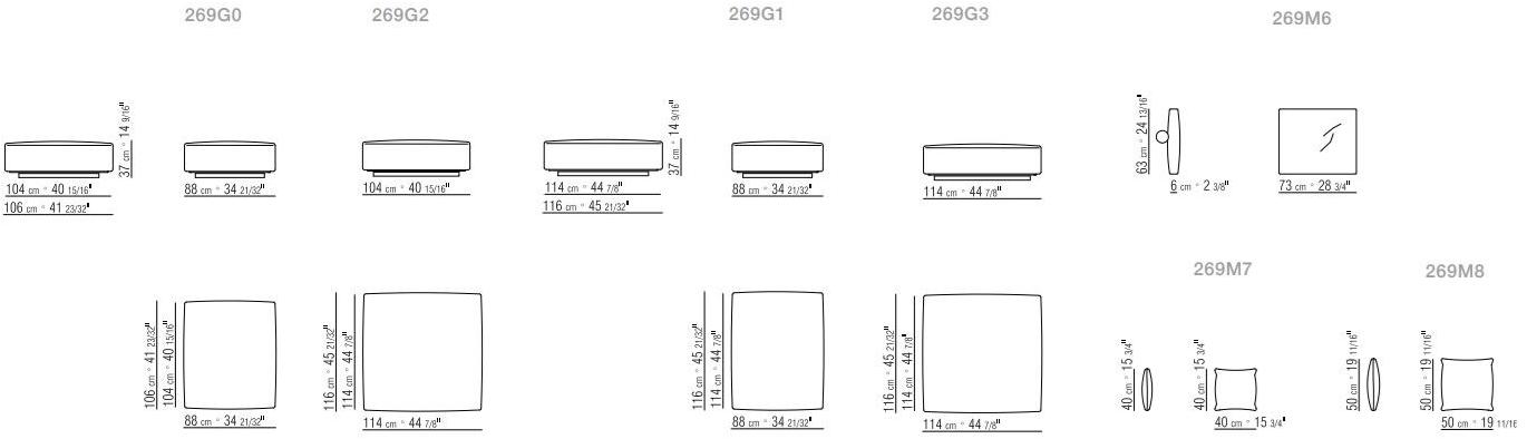 Flexform Открытый 3-местный диван из ткани Grandemare sun-id-1470761 - Вид №4