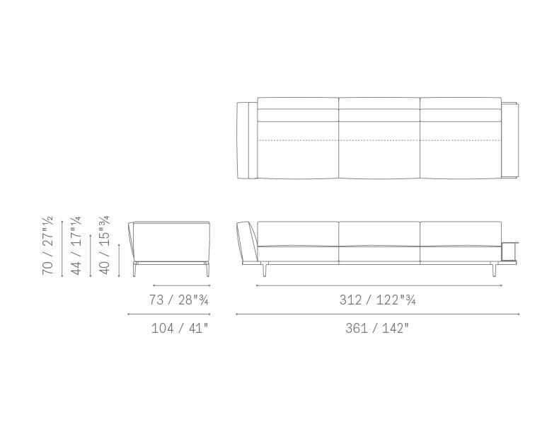 Ткань диван Poltrona Frau коллекция-диваны и кресла ARCH-00009449 - Вид №53