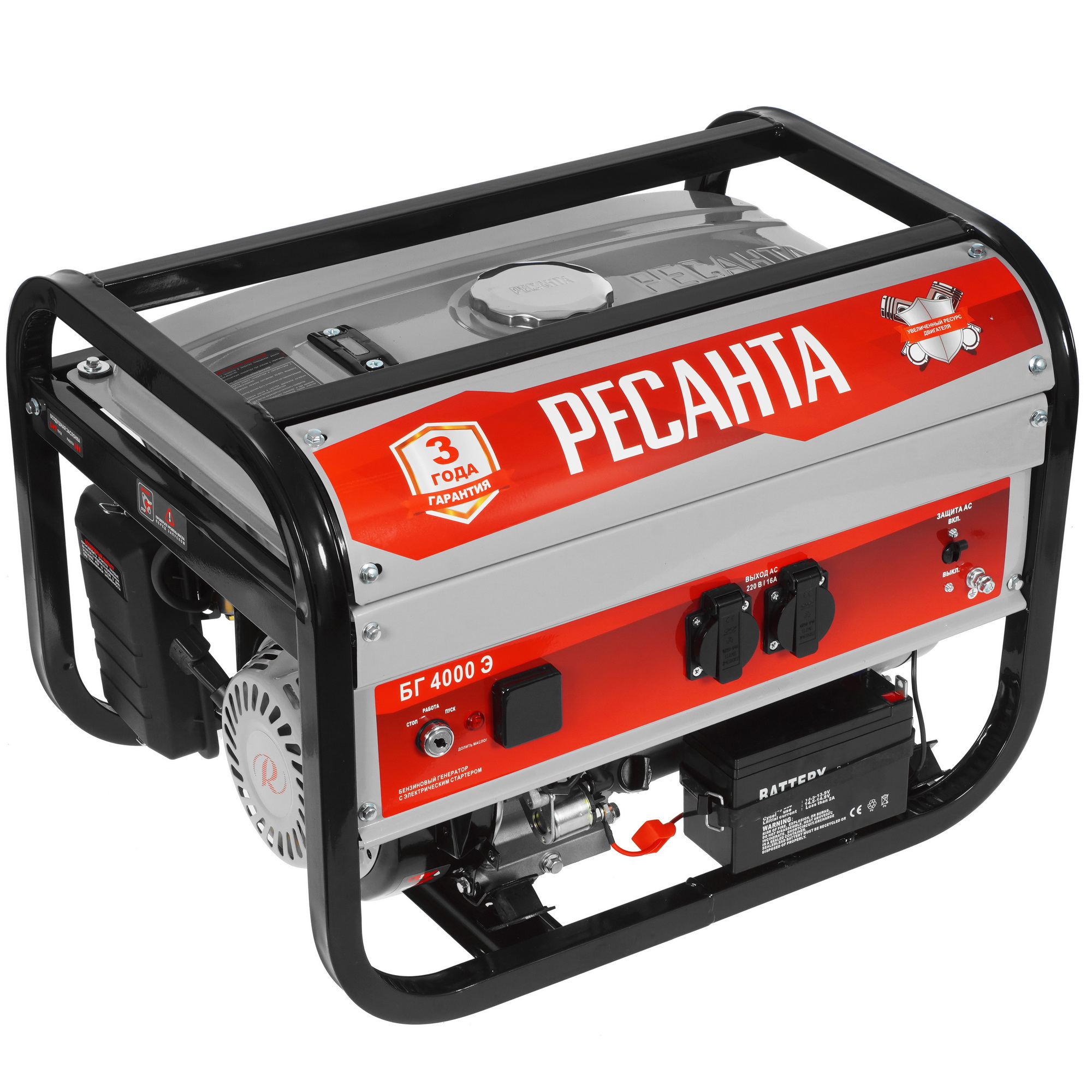 Электрогенератор   бензиновый Ресанта БГ 4000 Э 8164970 STDN-0066930