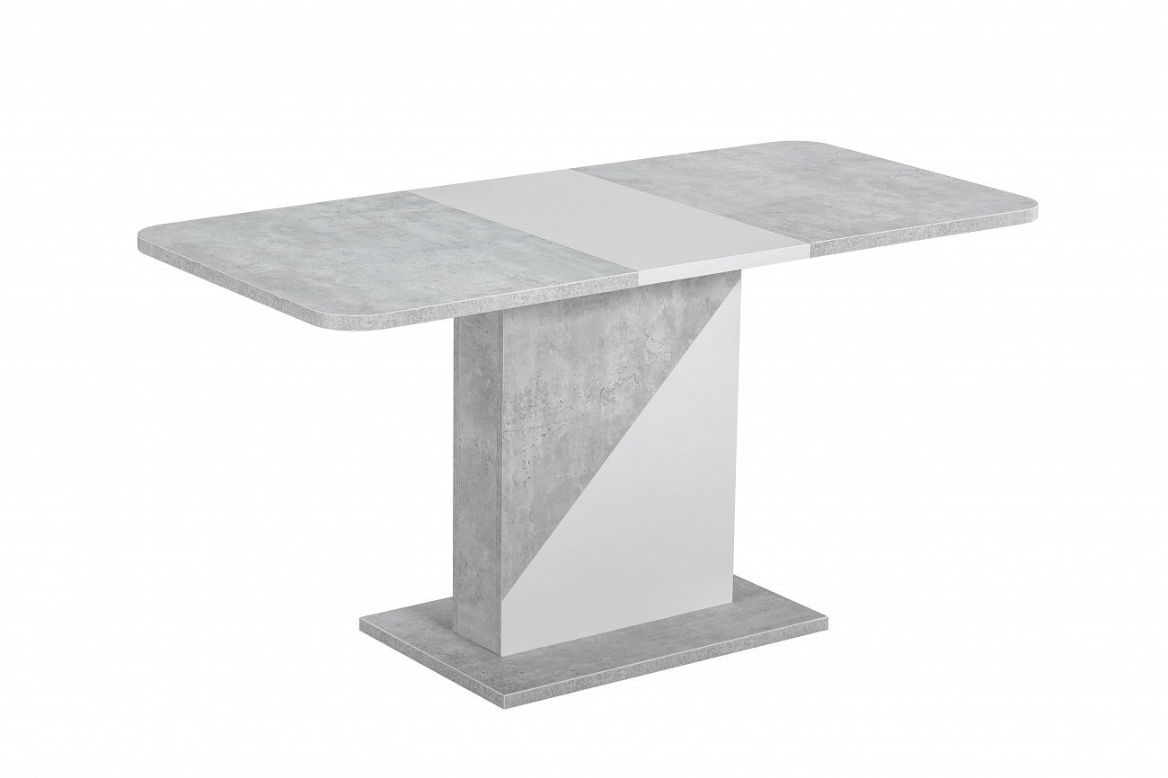 Стол обеденный раздвижной 110-145 см бело-серый Accent STOOL GROUP  00-3958851 Белый;серый  - Вид №1