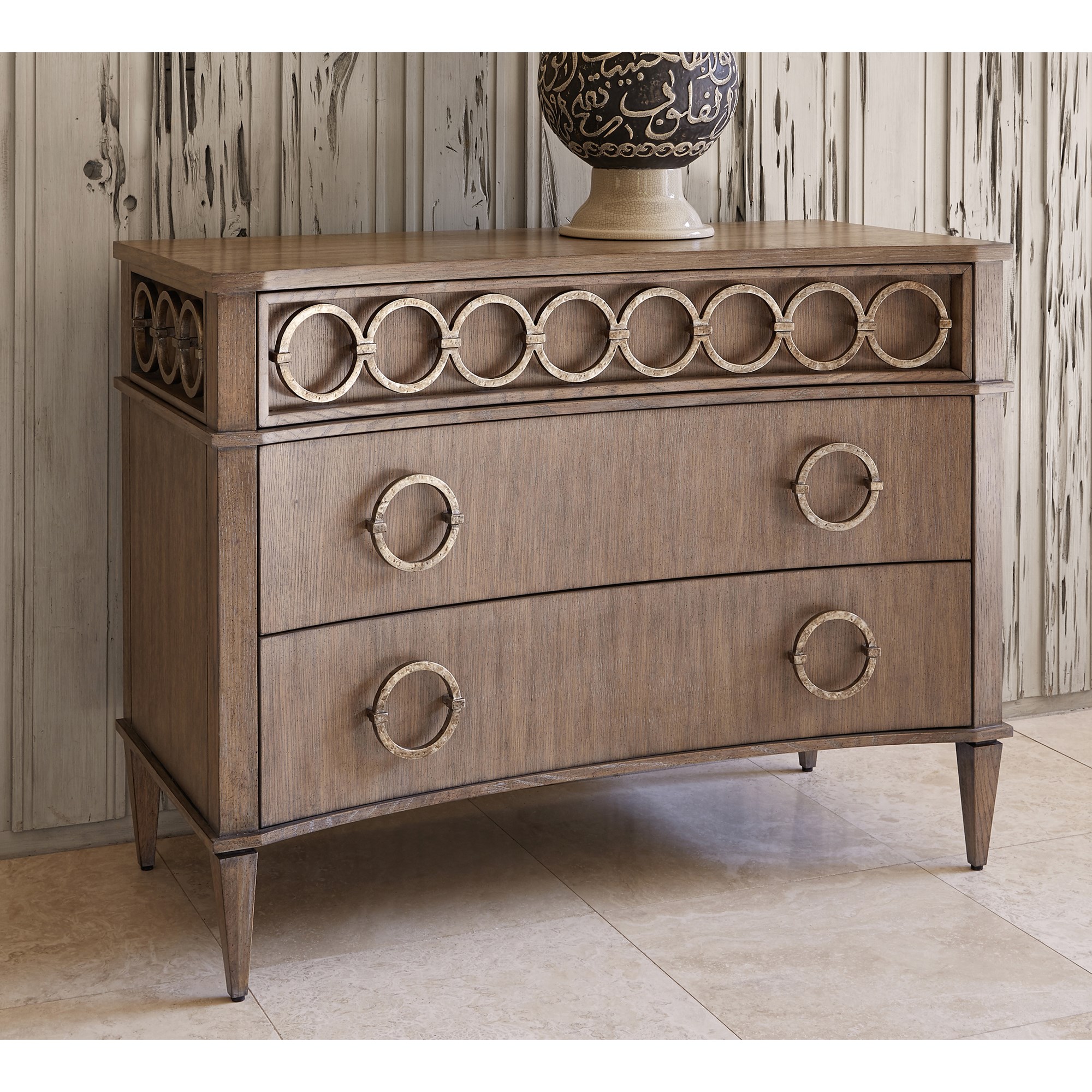 Тумбочка 07205-830-001 Ring Chest -Driftwood / Ant. Silver Ambella  - Вид №1