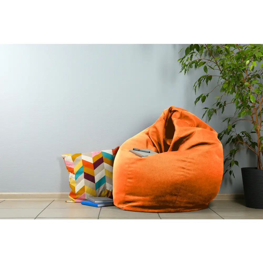 Кресло-груша Seasons полиэстер цвет апельсиновый 120x70x60 см STLM-2001429 - Вид №3