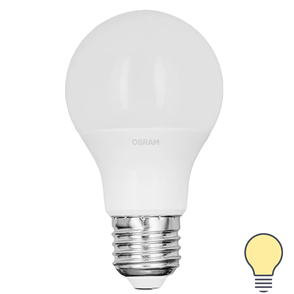 Лампа светодиодная Osram диммируемая E27 9 Вт/827 груша 806 Лм 82911401 STLM-2062379 