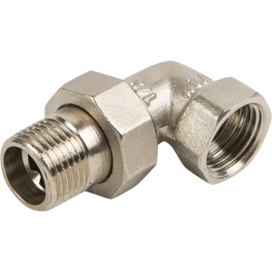 Сгон угловой Valtec, американка, внутренняя-наружная резьба, 1/2", никелированная латунь 10506419 STLM-2024783
