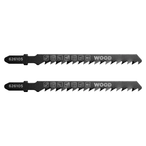 Пилка для электролобзика по дереву и пластику KWB 626105 быстрый рез, 2 шт.