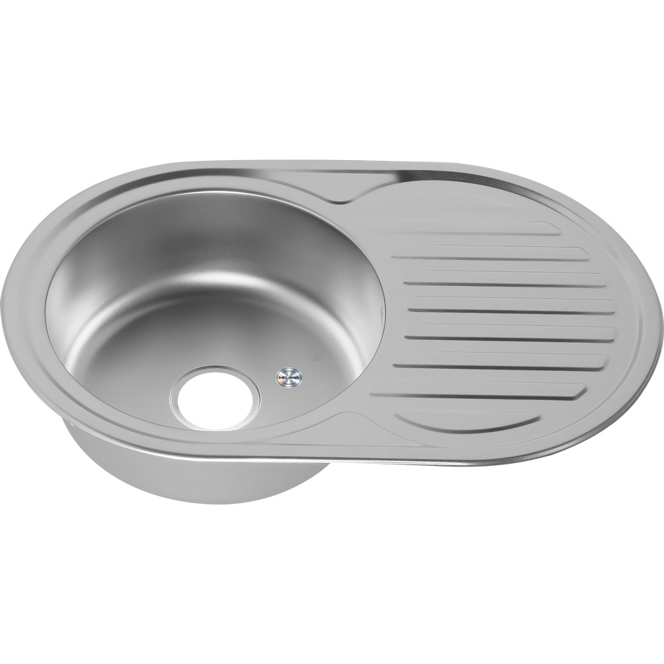 Мойка 7750 U MELANA 0,6/160 ДЕКОР врезная овальная с сифоном (180D t *10) 180D t (*10) - Вид №1