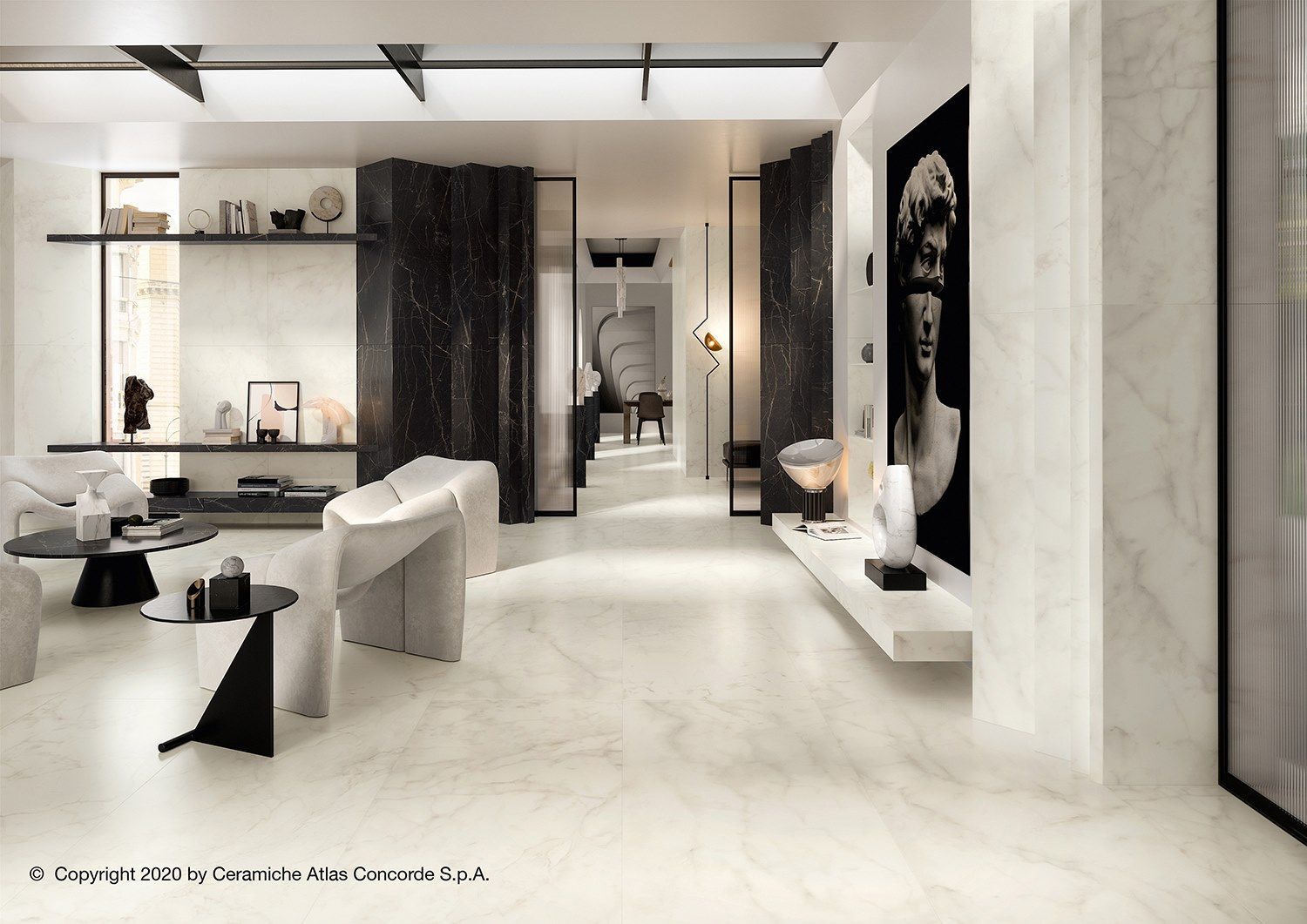 Пол из керамогранита с мраморным эффектом Atlas Concorde Marvel Shine ARCH-00045897 - Вид №24