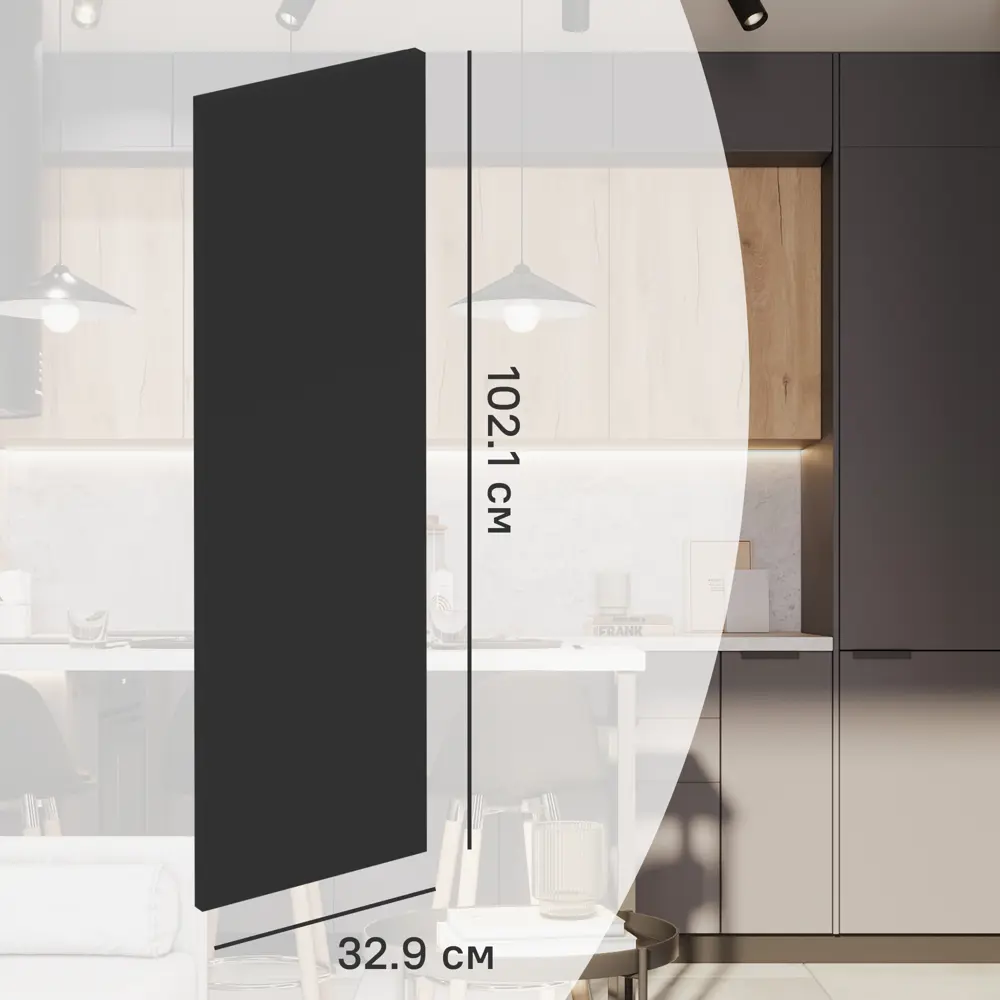 Фасад кухонного шкафа София 32.9x102.1 см KONSENSA ЛДСП цвет серый София Грей STLM-2096009