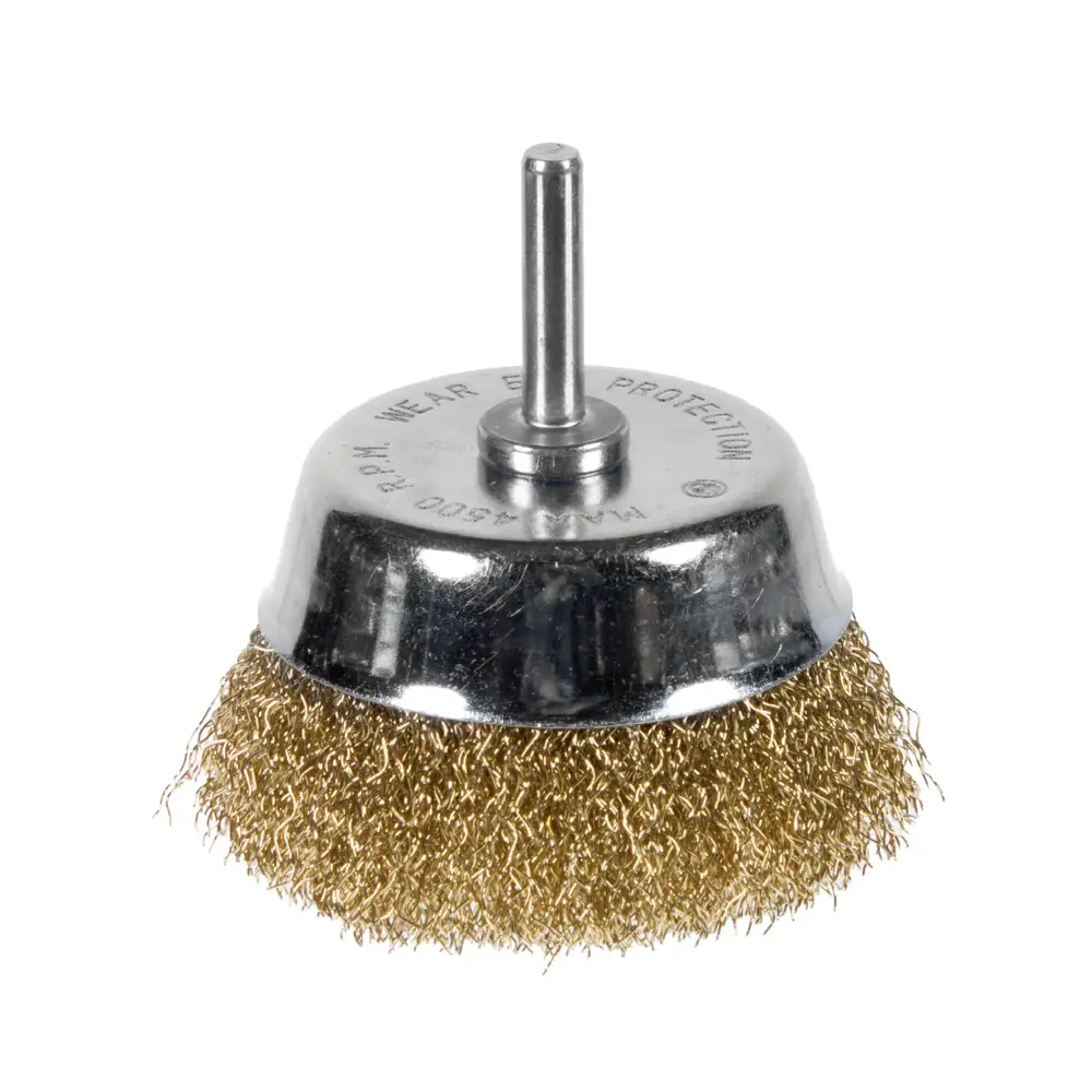 Чашечная щетка Dexter для дрели 75 мм с латунной щетиной 17410356 STLM-0008116