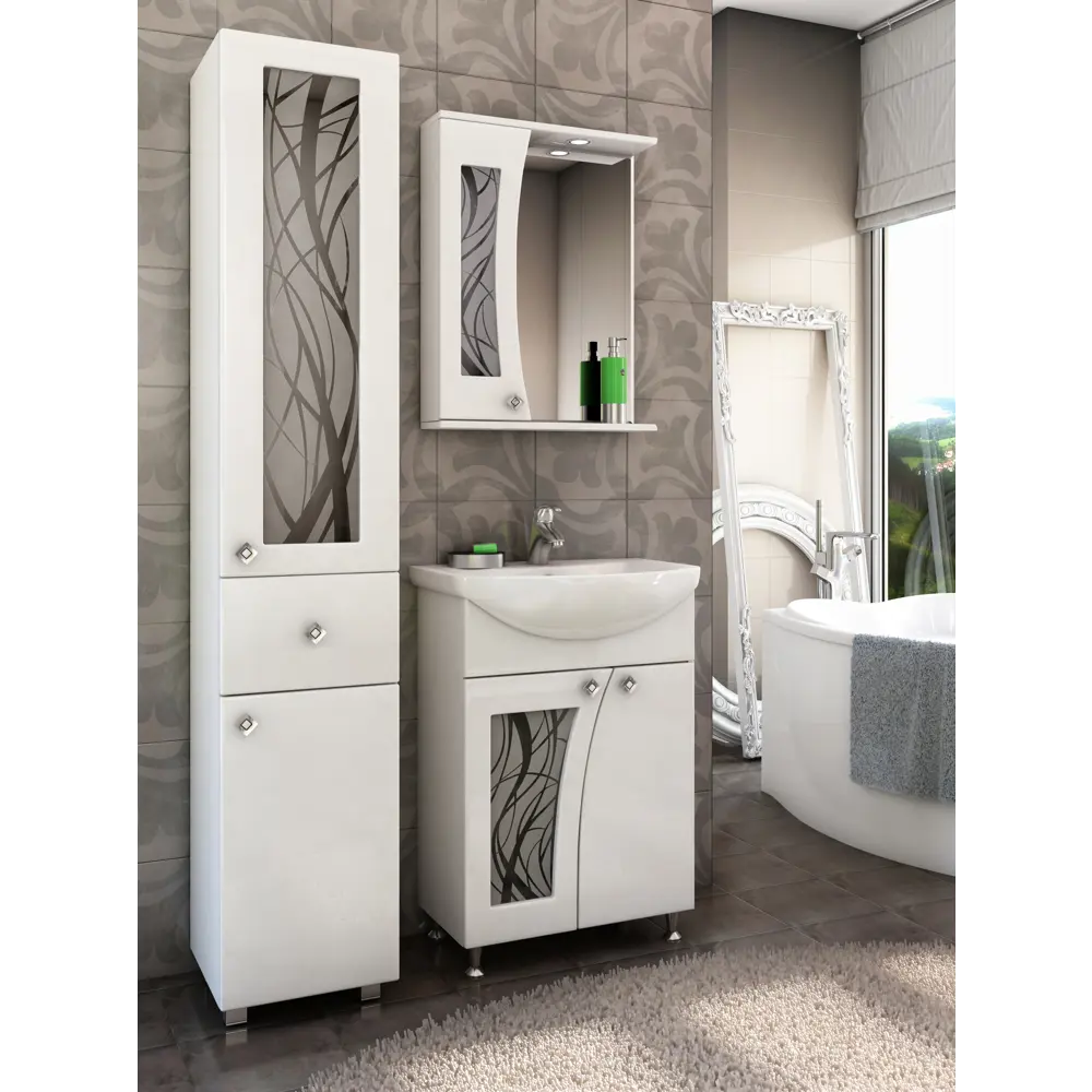 Пенал Paola 40 см цвет белый VIGO STLM-2041224 - Вид №1