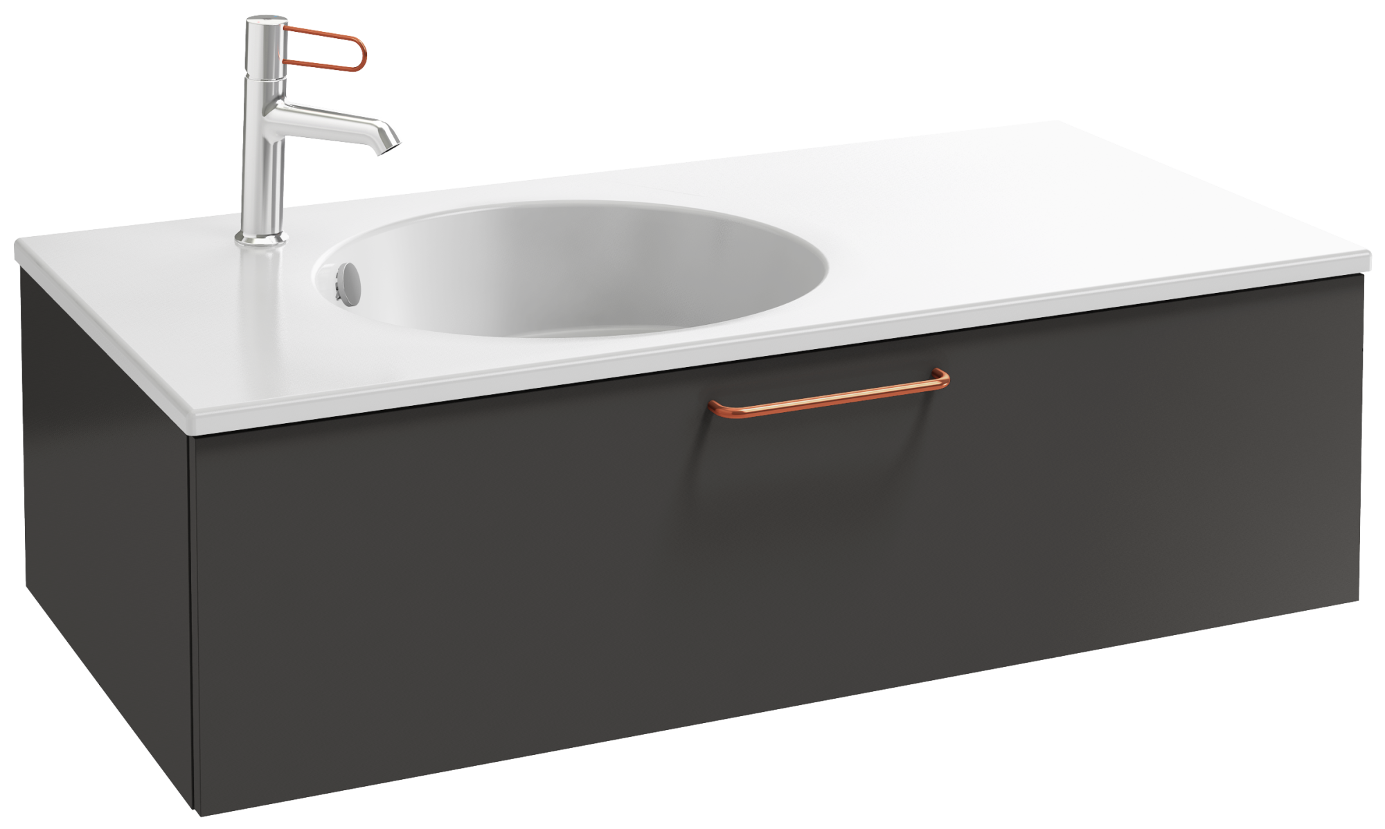 EB2516-R7-E10 Тумба под столешницу 100 см, 1 ящик, бронзовая ручка JACOB DELAFON ODÉON RIVE GAUCHE ODEON RIVE GAUCHE