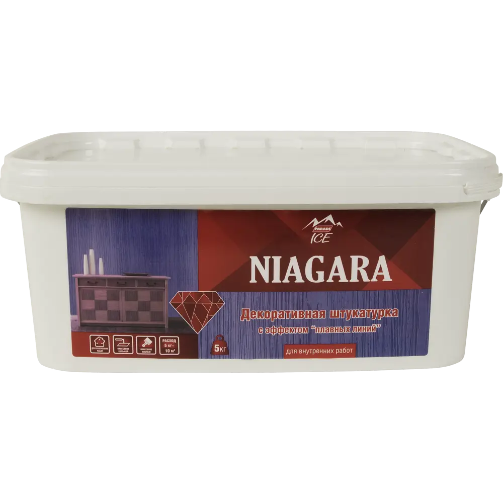 Штукатурка декоративная Parade Ice Niagara 5 кг цвет белый STLM-2094806